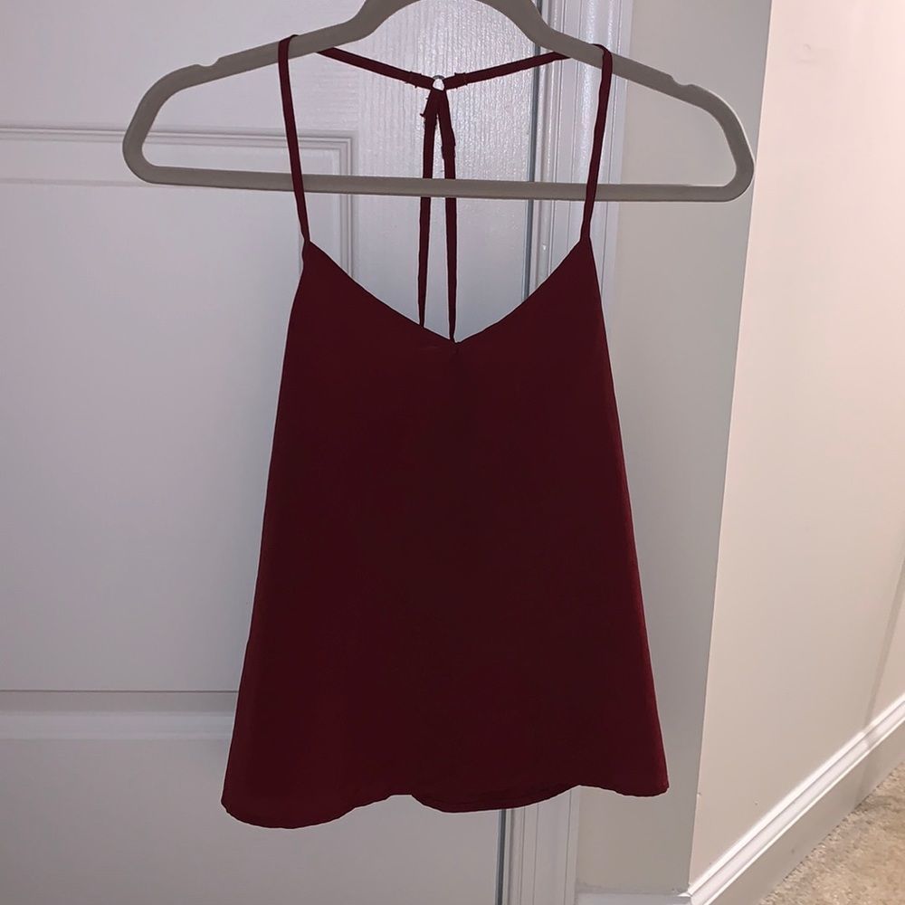 Maroon Vneck Tank